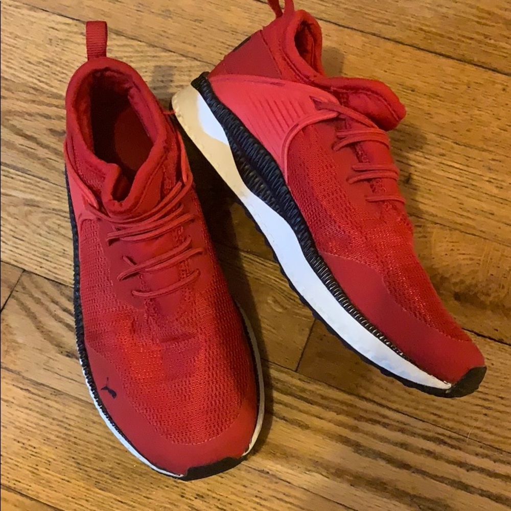Red Puma sneakers